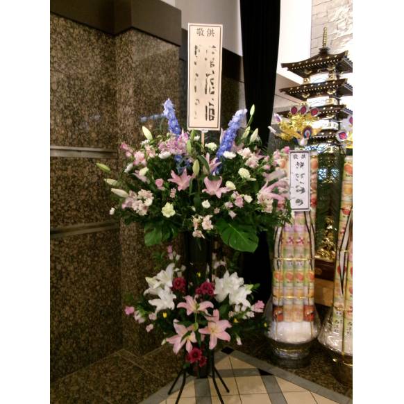 葬儀用生花スタンド2段（ミックス）